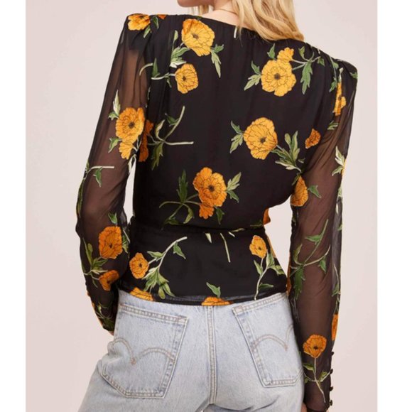 Astr Tops - NEW! ASTR the Label Iris Peplum Print Top